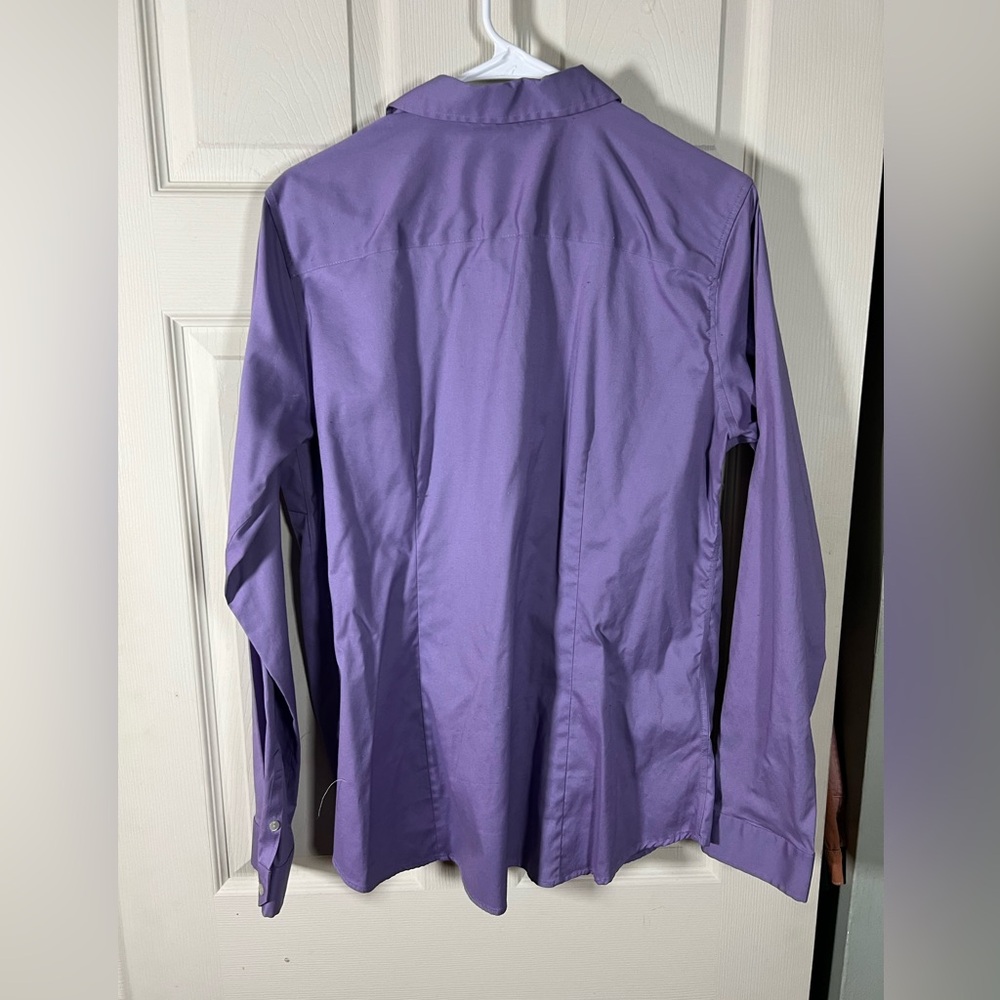 Eddie Bauer Wrinkle Resistant Purple Button Down Shirt - TALL XL - Picture 2 of 3